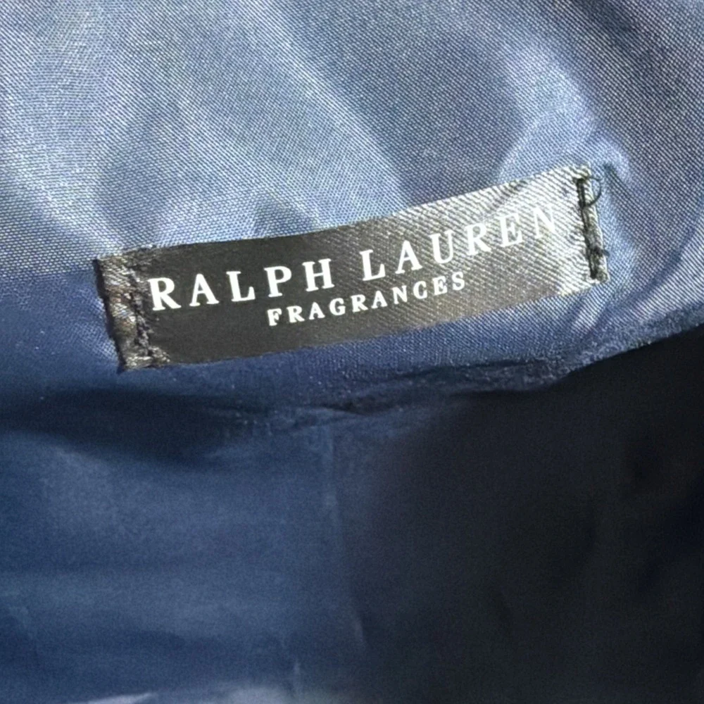 Polo Ralph Lauren Duffle Bag Navy Blue Spell Out Logo Gym Travel Shoulder Bag